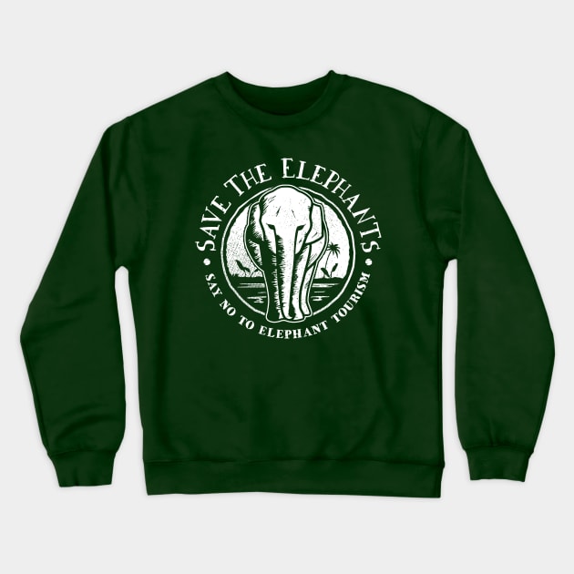 Elephant Rescue - Save The Elephants Crewneck Sweatshirt by bangtees